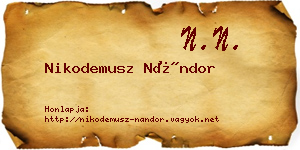 Nikodemusz Nándor névjegykártya